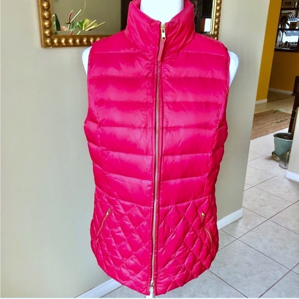 Red Talbots Down Filled Puffer Quilted Vest